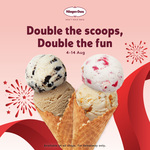 1 for 1 Double Scoops at Häagen-Dazs