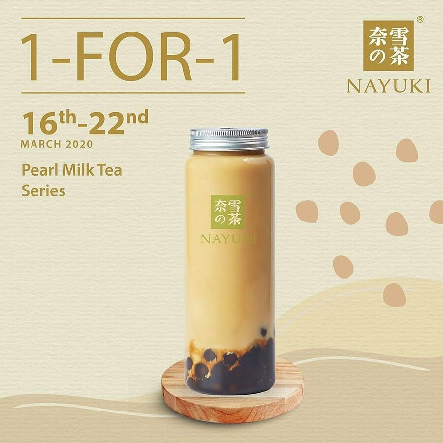 1 for 1 Pearl Milk Tea Series at Nayuki - CheapCheapLah