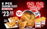 8pcs Sharing Feast for $23.95 (U.P. $47.60) at KFC