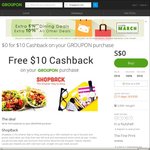 Groupon - New Shopback Customers Get Up To $10 Shopback Cashback ($5 + $5 with Groupon purchase)