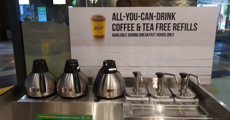 Free Unlimited Breakfast Coffee Tea Top Up Refills Mcdonald S Lah Free Unlimited Breakfast Coffee Tea