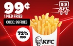 Medium Fries for $0.99 at KFC Delivery
