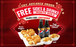 Free 2x Medium Whipped Potato, 12pcs Nuggets & 2x Pepsi Mango 400ml ($38 Min Spend) @ KFC Delivery