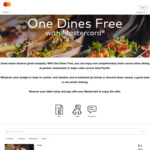 Free Main Course with 2 Persons Dining & Paying with Mastercard @ Multiple Restaurants
