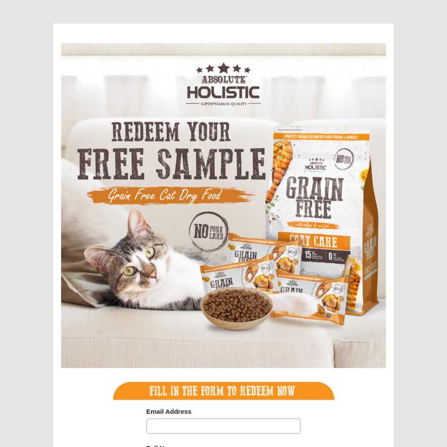 Free cat food clearance samples