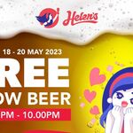 Free Unlimited Beer from 7-10pm, Thursday-Saturday (18/5/-20/5) @ Helen's (Orchard Central)