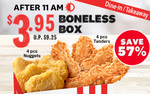 Boneless Box for $3.50 at KFC