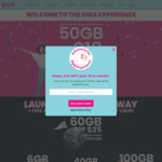 50 GB for $18 on Giga Second Birthday Promotion