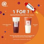 1 for 1 Cream Cheese Foam or Tea Au Lait at AtTea (313@Somerset)