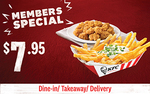 Cheese Fries and Popcorn Chicken Combo for $7.95 at KFC