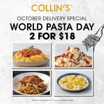 2x Pasta Dishes for $18 at Collin's Grille via GrabFood, foodpanda & Deliveroo