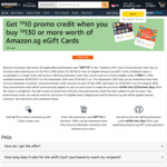 Bonus $10 Credit When You Spend $130 on Amazon.sg eGift Cards at Amazon SG