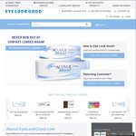 10% off First Purchase + Free Trial Lenses on Subsequent Purchases at EyeLookGood
