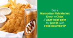 Dory n' Chips and Drink for $1 Delivered from Manhattan Fish Market via GrabFood
