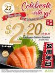 Norwegian Salmon Sashimi at $2.20/Plate (U.P. $6.39) at Sakae Sushi