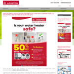 50% off Basic Installation for Ariston Constant Temperature (CT) Instant Water Heater in Mar/Apr 2019