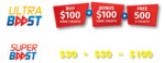 Timezone: $100 Game Credits for $50 or $200 Game Credits + 500 E-Tickets for $100 via Fun App