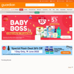 $8 off ($80 Min Spend) or $25 off ($150 Min Spend) Sitewide at Guardian [New Customers]