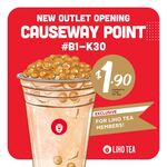 Classic Milk Tea with Golden Pearls for $1.90 at LiHO (Causeway Point, Members)