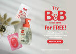 Free B&B Goodie Bag (Feeding Bottle Cleanser, Bobble, Detergent) from Mothercare (Tampines)