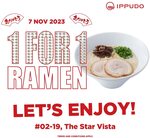 1 for 1 Ramen at Ippudo (The Star Vista, Facebook/Instagram Required)