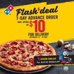 Regular Pizza for $10.90 via Delivery (7 Day Advance) at Domino's Pizza