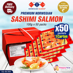 50 Packs Salmon Sashimi 100g $60 Free Delivery @ Happy Ice Via Qoo10