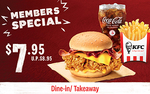 BBQ Cheese Zinger Meal for $7.95 (U.P. $8.95) at KFC
