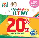 20% off ($11 Min Spend) and 11x yuu Points ($25 Min Spend) at 7-Eleven