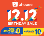 Shopee 12.12 Coupons: $5 off ($45 Min Spend), $12 off ($100 Min Spend), $32 off ($300 Min Spend), $112 off ($1200 Min Spend)