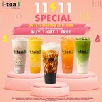 Buy 1 Get 1 Free at i-tea (Facebook/Instagram Required)
