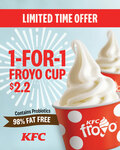 1 for 1 Froyo Cup ($2.20) at KFC