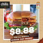 $8.88 All Burgers at Chili's Singapore (Wednesday 28th June)