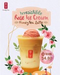Rose Ice Cream Honey Tea Latte for $4.80 (U.P. $5.80) at Gong Cha