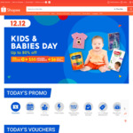 $2/$4/$6/$12 off ($30/$80/$120/$150 off) Toys, Kids & Babies at Shopee