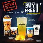 Buy 1 Free 1 on Selected 5 Drinks at The Whale Tea in Rivervale Mall