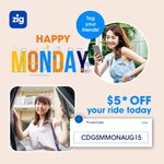 $5 off Rides with ComfortDelGro Zig