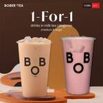 1 for 1 Milk Tea at Bober Tea (Instagram Required, NETS/DBS PayLah! Payments)