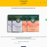 Free Five Essential Oils Hair Care Sample Kit from L'Occitane (Collect In-Store)