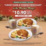 2x Turkey Ham & Cheese Croissants, 4pc Hash Browns and Cafe Latte Sets for $10.90 @ Coffee Bean & Tea Leaf [Weekdays, Till 2pm]
