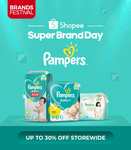 Up to 30% off Storewide + $15 off ($80 Min Spend) or $30 off ($150 Min Spend) at Pampers via Shopee