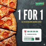1 for 1 Pizzas at Sarpino's