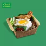 Nasi Lemak with Chicken Wing for $5.50 (U.P. $6.30) at CRAVE Nasi Lemak & Teh Tarik via Lazada
