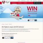 Win Flights to Japan (in The Form of 600,000 AirAsia BIG Points Worth $4,000) from KFC Delivery (Weekly Draw)