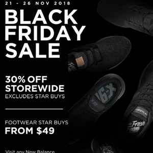 30% off Storewide for Black Friday 