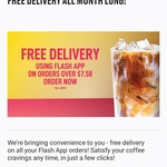 Free Delivery Via Flash Coffee App For Orders Over $7.50