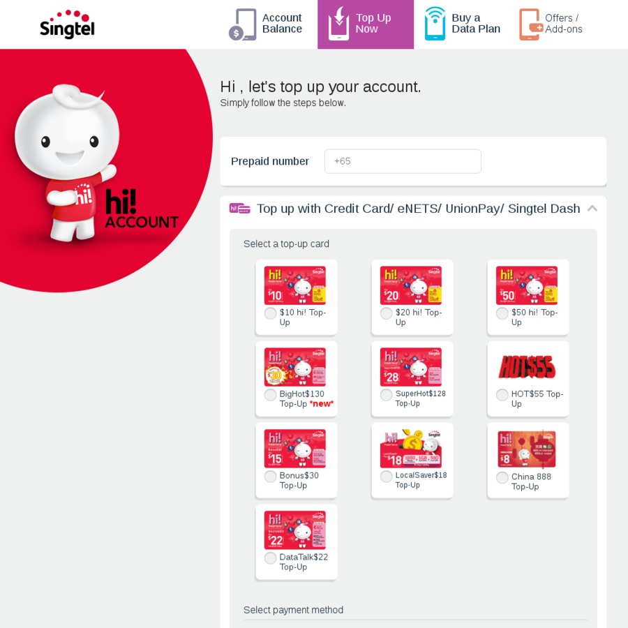 Singtel Prepaid Top-up Lucky Draw​