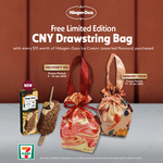 Free Limited Edition CNY Drawstring Bag with Every $15 Spent on Häagen-Dazs Ice Cream at 7-Eleven