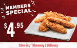 5pcs Hot and Crispy Tenders for $4.95 at KFC
