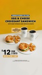 2x Egg & Cheese Croissant Sandwich Breakfast Sets for $12 at The Coffee Bean & Tea Leaf (Weekdays, Till 11am Daily)